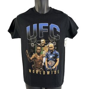 New Mens UFC Worldwide Graphic T-Shirt Sz S NWT Conor Mcgregor Jon Jones Cotton